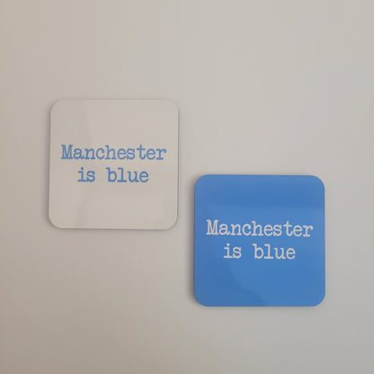 Manchester is blue - Coaster/Beer Mats