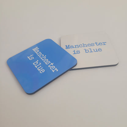 Manchester is blue - Coaster/Beer Mats