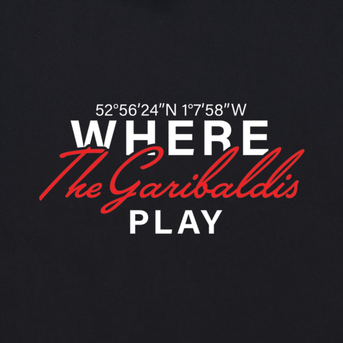 Where The Garibaldis Play - Black Hoodie
